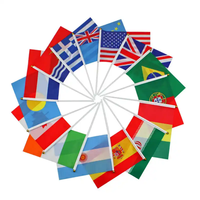 Drapeau de poche personnalisé en polyester 100D pour l'intérieur et l'extérieur, avec logo, représentant les drapeaux de tous les pays du monde