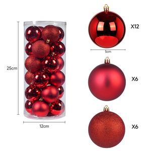 Adornos Navideños de PVC de 6cm/7cm/8cm, 24 Piezas, Hechos a Mano, Resistentes a los Golpes, Ecológicos, Marca LK, Venta al Por Mayor - Product Image 3