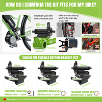 Kit de conversion de vélo électrique Bafang MMG340 BBS01 36V 250W avec moteur central et batterie lithium-ion 13Ah, kit de bricolage pour vélo électrique