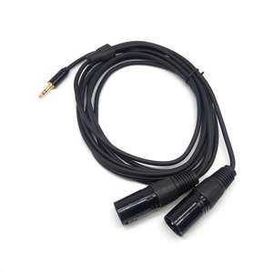 Câble Y séparateur <span class=keywords><strong>mini</strong></span>-<span class=keywords><strong>jack</strong></span> stéréo TRS 3,5 mm <span class=keywords><strong>vers</strong></span> double <span class=keywords><strong>XLR</strong></span> mâle - Product Image 4