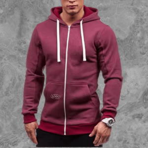 เสื้อฮู้ดดี้ทรงหลวมแบบมีซิป ผ้าคุณภาพสูง ระบายอากาศได้ดี สกรีนโลโก้ได้ตามต้องการ สำหรับทุกเพศ - Product Image 5