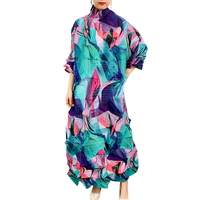 Robe longue plissée Miyake haut de gamme pour femme, coupe droite, froncée, décontractée, grande taille, ample, écologique, respirante, naturelle, ODM