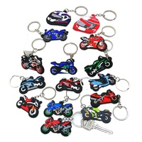Porte-clés moto 2D en PVC souple personnalisable, motif dessin animé mignon, impression sur mesure, idéal pour cadeau promotionnel ou breloque de sac – Vente directe usine