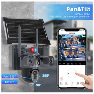 8MP 4G Ống Kính Kép Năng Lượng Mặt Trời Powered Không Dây PTZ Máy Ảnh 4K V380 Pro Ngoài Trời An Ninh Hai Cách Âm Thanh IP65 Không Thấm Nước Được Xây Dựng Trong Còi Báo Động - Product Image 3