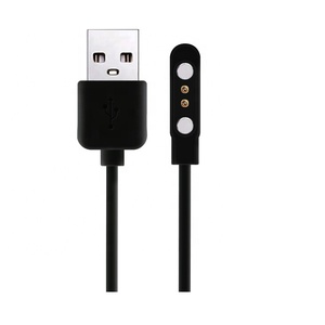 Cargador <span class=keywords><strong>de</strong></span> pin pogo magnético USB, cable <span class=keywords><strong>de</strong></span> cargador <span class=keywords><strong>de</strong></span> reloj inteligente <span class=keywords><strong>de</strong></span> 2,84mm, 2 pines, Para M12, M16, D06, HW12, HW16, X22, Arris Watch, 6 lux, venta al por mayor - Product Image 1