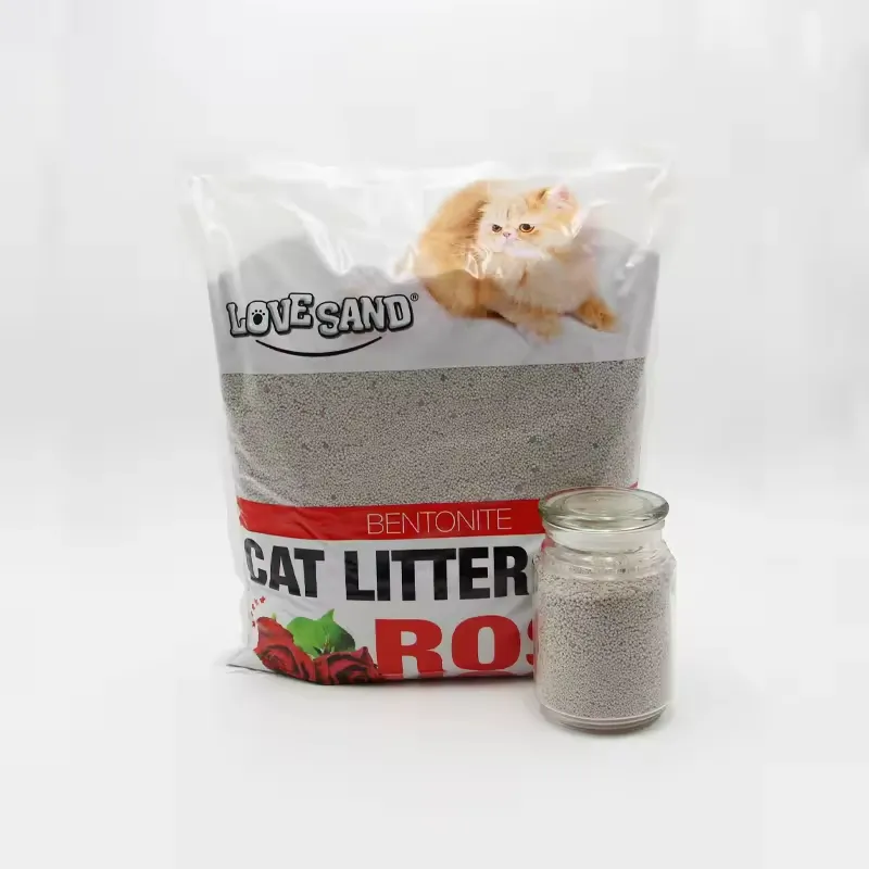 Vente directe d'usine agglomérats sans poussière litière pour chat bentonite parfumée sable matériaux naturels solubilité litière pour chat bentonite
