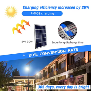 Lámpara Solar LED para Exteriores, IP67, de Aluminio Fundido a Presión, para Parques y Jardines, de 60W-800W, con Función de Encendido/Apagado Automático al Anochecer/Amanecer, Venta al Por Mayor - Product Image 4