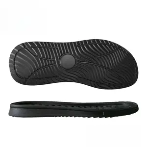 Sandales plates en PU souple pour hommes semelle extérieure de pantoufle