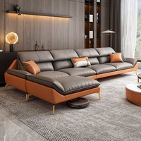 Sofá Seccional Esquinero Moderno y Elegante, Sofá Grande de 7 Plazas con Chaise Longue, Juego de Sofás de Tela, Muebles en Forma de L para Sala de Estar