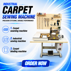 Máquina de Coser Industrial RNEX5-3D de Tres Hilos para Rematar Alfombras, Puntada Recta, Motor de Alta Velocidad - Product Image 1
