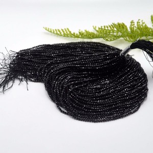Perline di Spinello Nero Naturale da 2mm, 3mm, 4mm, Gemme Sfaccettate Sciolte per Creazione di Gioielli - Product Image 4