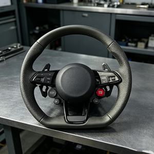 Volant personnalisé en fibre de carbone et cuir perforé <span class=keywords><strong>rouge</strong></span> pour modèles <span class=keywords><strong>Audi</strong></span> S3 S4 S5 S7 RS3 RS4 RS5 RS6 RS7, design <span class=keywords><strong>RS</strong></span> chauffant - Product Image 3