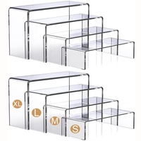 Présentoir en acrylique transparent en forme de U à 3 niveaux pour figurines Funko Pop, bijoux, parfums - Vente en gros