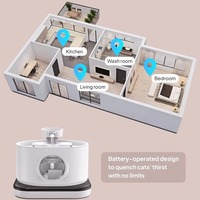 Fontaine à eau intelligente pour animaux de compagnie avec capteur, distributeur d'eau sans fil, automatique, pour chiens et chats, en plastique écologique, design solide, 3L