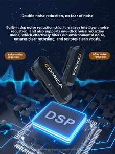 Comica Vimos ไมโครโฟนลาวาเลียร์ไร้สายแบบคู่พร้อมการบันทึกและการสตรีมสดสำหรับโทรศัพท์มือถือ - Product Image 3