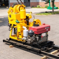 Foreuse hydraulique XY-200 avec pompe à engrenages et moteur, machine de forage de puits d'eau de 200 m, moteur diesel