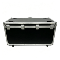 Valise de transport OEM empilable 120*60*60 cm à roulettes pour câbles, avec 2 panneaux réglables, 4 rainures encastrées et une poignée externe