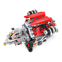 Kit de construction mécanique motorisé de voitures à moteur en V, 730 pièces en plastique ABS, modèle éducatif STEM, cadeau pour