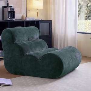 Canapé-lit moderne en éponge compressée avec dossier incurvé, sans assemblage, canapé de sol pour salon, chambre à coucher, coin lecture - Product Image 5