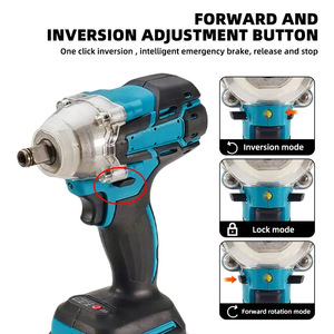 21V 550Nm 1/2 Inch Brushless Cordless Impact Wrench High <b>Torque</b> Lithium Battery Power Wrench for Automotive Repair - Product Image 3
