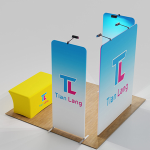 10x10 ft Portable Exhibition Booths <b>Backdrop</b> Trade Show Promotional Display Booth Stretch Tension Fabric Displays Banner <b>Stands</b> - Product Image 6