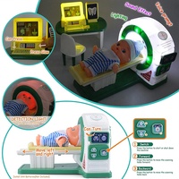 Set Mainan Dokter Anak-Anak, Mesin CT Scan Rumah Sakit Edukatif, Boneka Dokter, Perlengkapan Medis untuk Anak-Anak