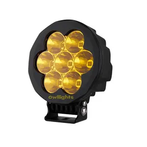 Diskon besar lampu mengemudi Led bulat mobil otomatis 12V 24V 6 "70W