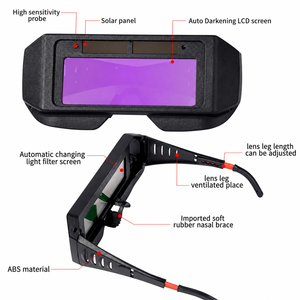 Casco per saldatura auto-oscurante a mezza faccia, occhiali protettivi anti-schizzi per saldatura MIG TIG ARC e lavori di molatura - Product Image 5