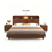 Ensemble de meubles de chambre à coucher Dilanto en bois, lit plateforme double moderne, design minimaliste, écologique, durable, confortable