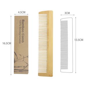 Peigne à cheveux jetable en bois naturel, logo personnalisé, peigne en bambou antistatique pour hôtel - Product Image 2