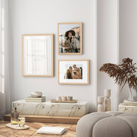 Cadre photo en MDF format A3, fait main, écologique, imprimé UV, cadre moderne personnalisé, décoration intérieure, couleurs noir et blanc, plusieurs tailles