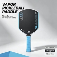 Raquette de pickleball professionnelle Pegasus Power GEN 3, haute puissance, précision, pour joueurs de tournoi, face en fibre de carbone Toray T700, 16 mm