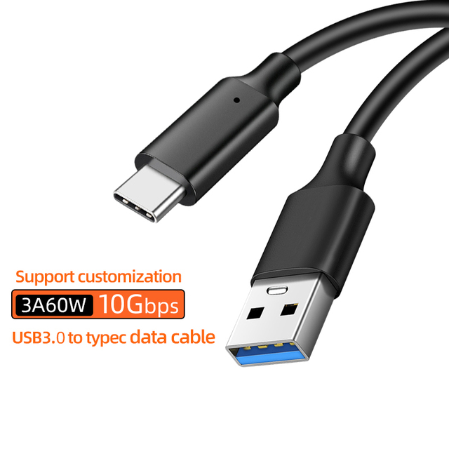 USB3.0 to Type-C Universal Data Line 10Gbps Hard Disk & 3A60W Mobile Phone Charging PD Fast Charging for Camera & Computer Use