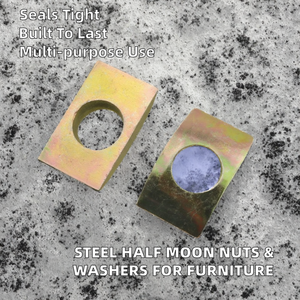 Entretoise d'étanchéité solide en acier demi-lune M6 M8 M10 M8 de 14 mm pour accessoires de quincaillerie de meubles et connexion de meubles - Product Image 2