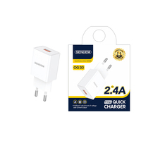 Chargeur à prise européenne 2,4 A, adaptateur mural USB, bloc de charge portable AC220V pour téléphone, tablette, voyage OG30