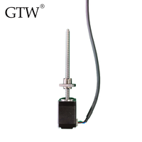 Moteur pas à pas hybride à vis à billes linéaire Nema 11 DC 24V, diamètre d'arbre 6mm, couple 0.08Nm, 2 phases GTW G0606