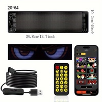 Panel Layar Animasi Dinamis Mata Setan Kendaraan, Lampu LED Mata Iblis Berkedip, Dikontrol Aplikasi Bluetooth USB, Toko Eceran