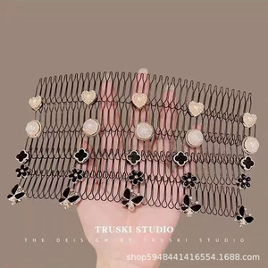 Pinza de pelo de dibujos animados para niños, peine de Metal de Camelia, Cabeza trasera Invisible, accesorios para Cabeza trasera para mujer - Product Image 5