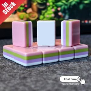 <span class=keywords><strong>La</strong></span> Fête rose – Ensemble de Mahjong américain 4 couches, 160 tuiles de luxe complètes – Cadeau de festival - Product Image 4