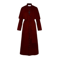 Robe de Prêtre Médiévale Vintage, Cape de Pape, Costume de Pasteur pour Hommes, Robe de Moine Renaissance, Polyester, pour Halloween et Cosplay