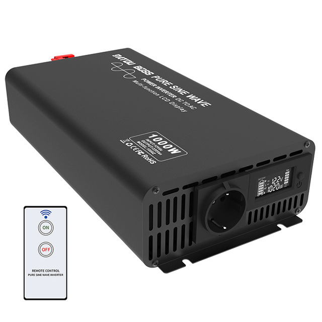 DC to AC Smart Inverter for Home/Car Appliances 12V DC to 110V 120V 220V Pure Sine Wave Power Inverter 1000W With Remote