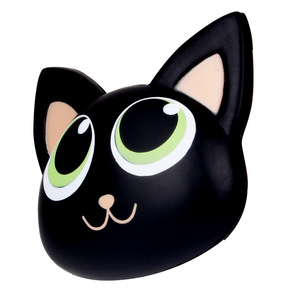 Black Cat Head Pu Foam Fidget Toy Slow <b>Rebound</b> For Kids 2 4 Years Unisex - Product Image 3