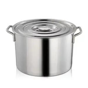 Restaurant Kitchen Large 304 Stainless Steel Cooking High Warmer Range Wholesale Set Soup And Stock Pot