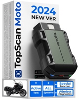 Herramienta de Diagnóstico para Motocicletas y Automóviles TOPDON TopScan Moto, Escáner Automotriz Obd2 para Motor