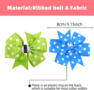 Corbata de lazo para collar de perro con lunares, accesorios de adorno para mascotas, lazo de primavera para el aseo de gatos y perros. - Product Image 2