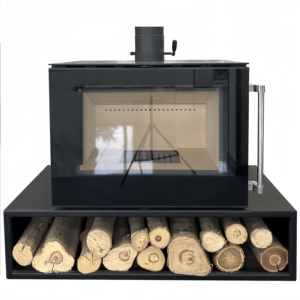 Chimenea Moderna y Sencilla <span class=keywords><strong>de</strong></span> Leña con Gran Pantalla <span class=keywords><strong>de</strong></span> Vidrio para Decoración <span class=keywords><strong>de</strong></span> Casas <span class=keywords><strong>de</strong></span> Huéspedes - Product Image 2