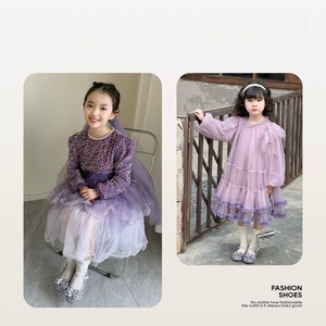 Sepatu datar anak perempuan putri kristal perak lembut mengkilap hiasan pita bayi perempuan datar balet kulit pesona sepatu putri anak - Product Image 2