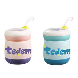 TedeMei Stainless Steel <b>Lunch</b> <b>Box</b> 304 Food Grade Sealed Leak Proof Portable Kids Meal Container Cylinder Shape - Product Image 5