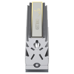 COOLLEO 2280 Tubo de calor de alto rendimiento Aluminio SSD M.2 Almohadilla de goma de doble capa Unidad de <span class=keywords><strong>estado</strong></span> sólido Ventiladores optimizados Refrigeración - Product Image 2