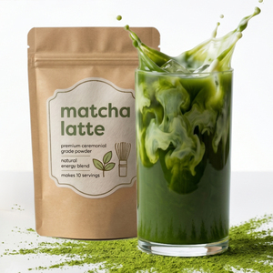 Matcha Latte Orgánico Premium en Polvo Instantáneo, Grado Ceremonial, Certificado por el USDA, Keto, Vegano, <span class=keywords><strong>Sin</strong></span> <span class=keywords><strong>Gluten</strong></span>, en Bolsa - Product Image 1